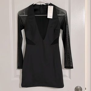 Mesh lining blk dress